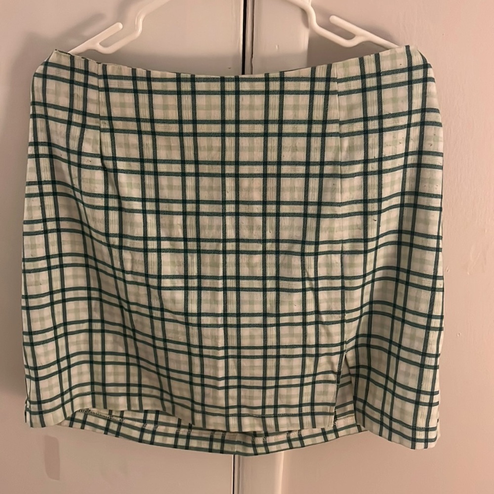 cute plaid green plaid skirt.